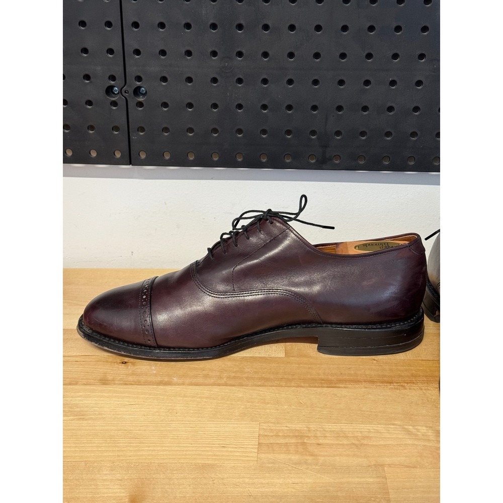 Allen Edmonds Burgundy Cap Toe Oxford‎ Dress Shoes Men's Size 10 B 333 207 - Picture 10 of 11